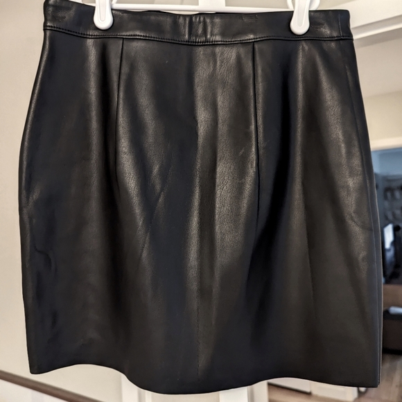 Express Faux Wrap Leather Skirt NWOT - Picture 3 of 7